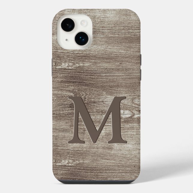 Custom Dark Brown Tree Woodgrain Stripes Pattern iPhone Case (Back)