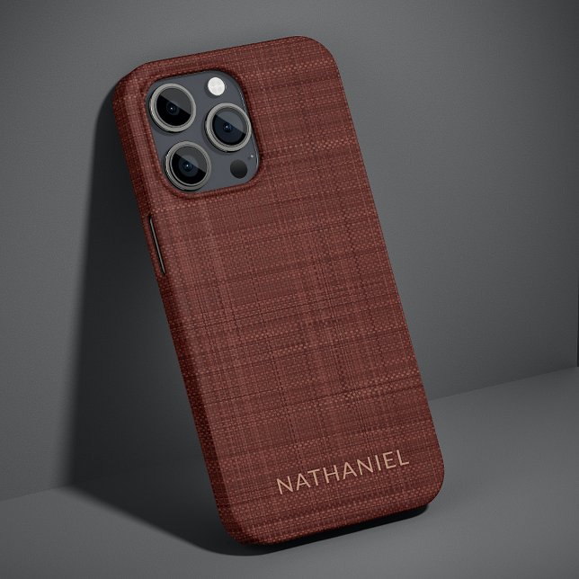Custom Dark Burgundy Wine Red Texture Pattern iPhone Case (Creator Uploaded)
