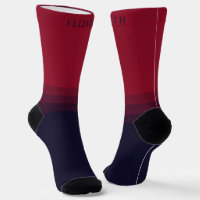 Custom Dark Navy Blue Red Maroon Colour Block