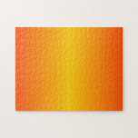 Custom Dark Orange Yellow Jigsaw Puzzle<br><div class="desc">Dark Orange with a yellow stripe.</div>