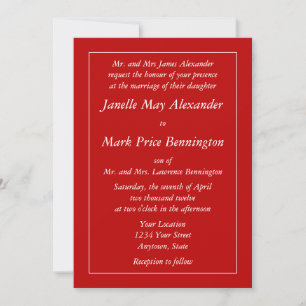 Custom Dark Red Invitations or Announcements