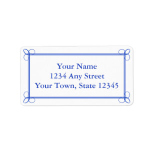 Custom DarkBlue Pre-Printed Address Labels