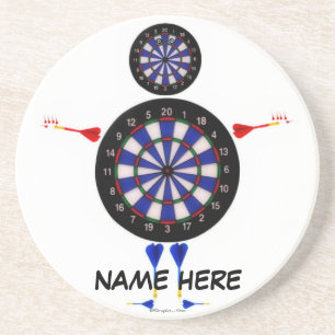 Custom Dart Board Man Fun Coaster