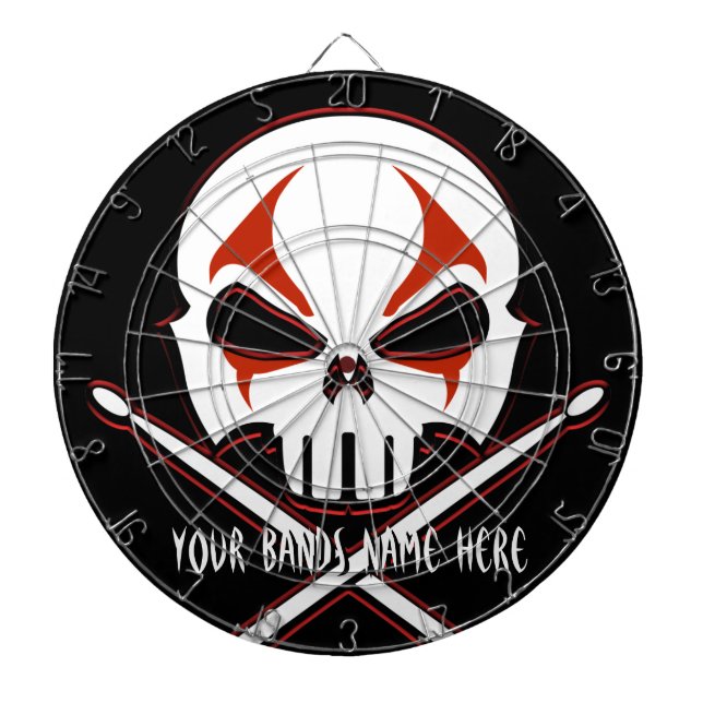 Custom Dartboard Cool Rock & Roll Band Dartboard (Front)