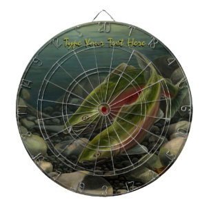 Custom Dartboard Gone Fishing Salmon Dartboard