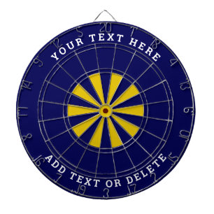 Custom dartboard layout Gold & Navy blue