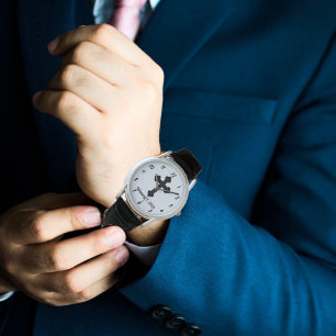 Custom Date Bold Cross  Watch