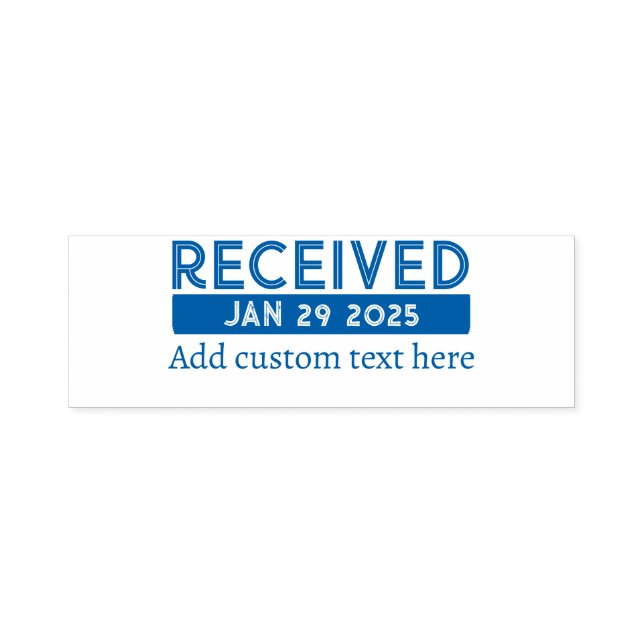 Custom Date Stamp Blue (Design)