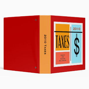 Custom Date Tax Record File Binder