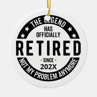 Custom Date The Legend Has Officially Retired Ceramic Ornament
