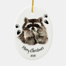 Custom Dated Raccoon Blowing Kisses, Love Animals