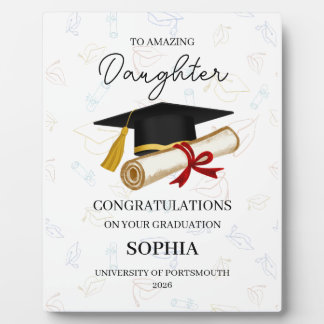 Custom Daughter Graduation Keepsake Name Year Plaque