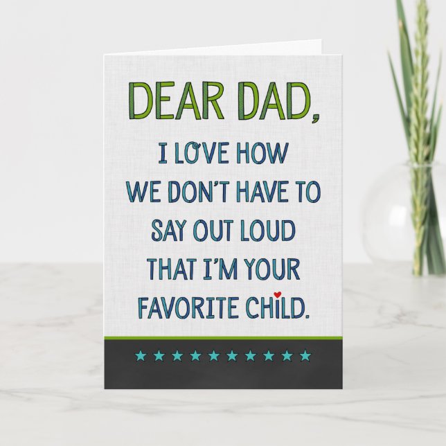 Custom Dear Dad Card (Front)