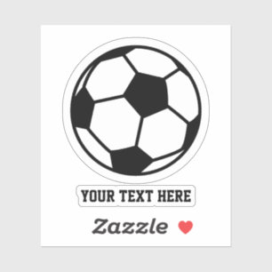 Custom decal sticker with soccer ball logo
