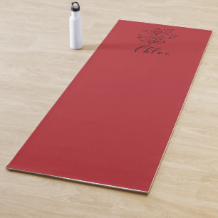 Custom December Holly Birth Flower Gift Yoga Mat