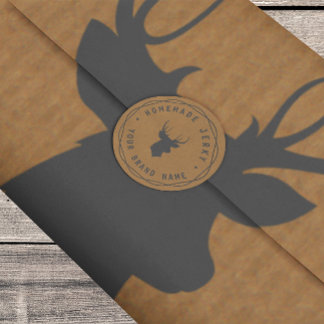 Custom Deer Head Stag Homemade Jerky Label