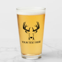 Custom Deer Hunting Beer Glass Tumblr