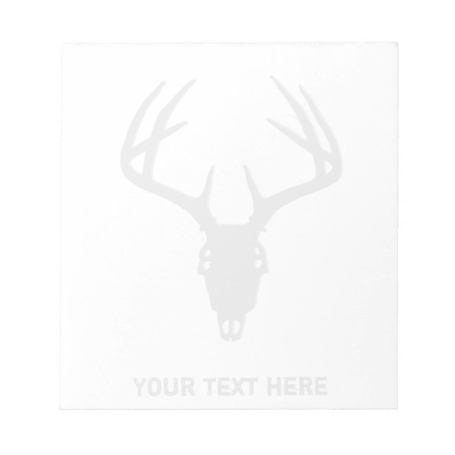 Custom Deer Hunting Skull Notepad (Front)