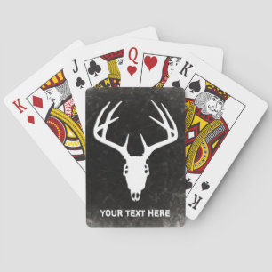 Custom Deer Hunting Skull Playing Cards