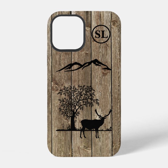 Custom Deer Silhouette Apple iPhone 12 Case (Back)