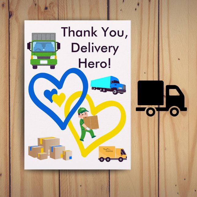 Custom Delivery Driver Card With Editable Note (Creator Uploaded)