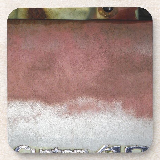 custom deluxe pink and white coaster (Front)