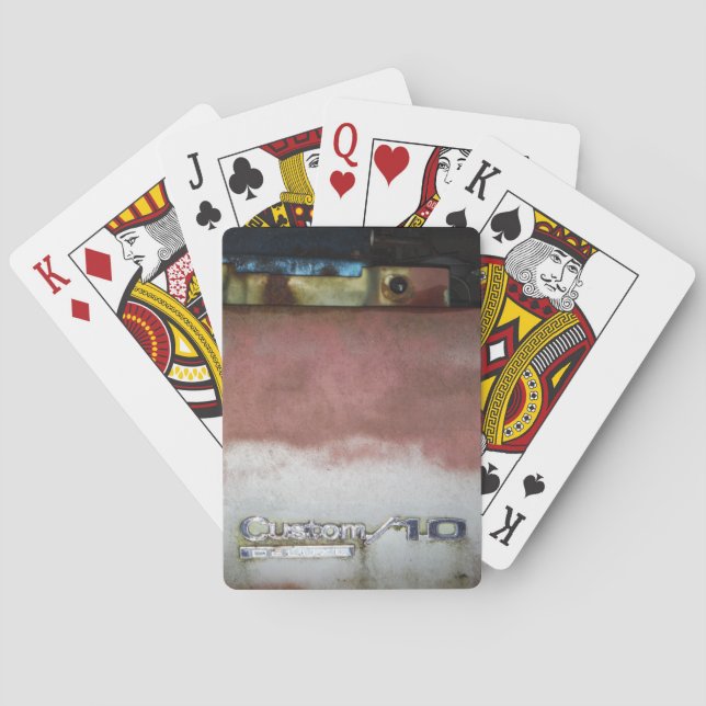 custom deluxe pink and white playing cards (Back)