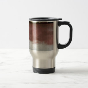 custom deluxe pink and white travel mug