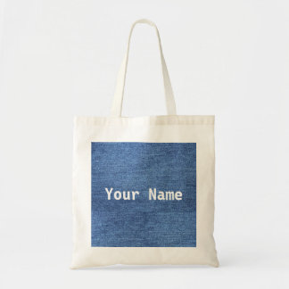 Custom Denim Tote With Your Name Or Message