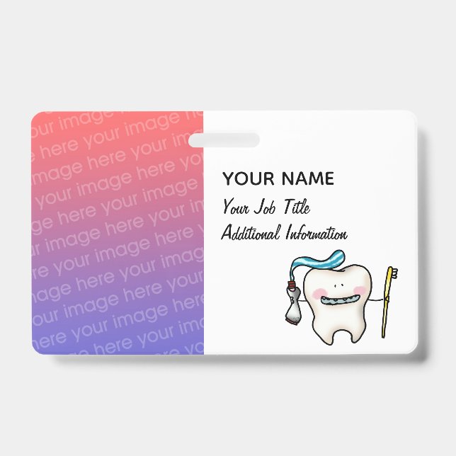 Custom Dental Name Badge for Staff (Front)