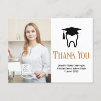 Custom Dental School Graduation Photo Thank You