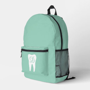 Custom dentist backpack with tooth logo