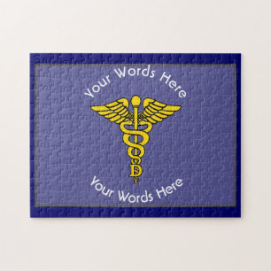 Custom Dentist Caduceus Jigsaw Puzzle