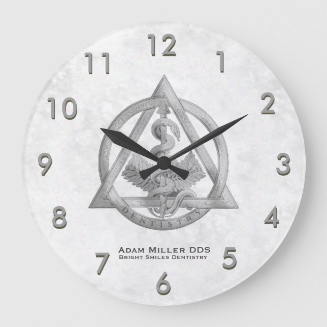 Custom Dentist Clock White (Front)