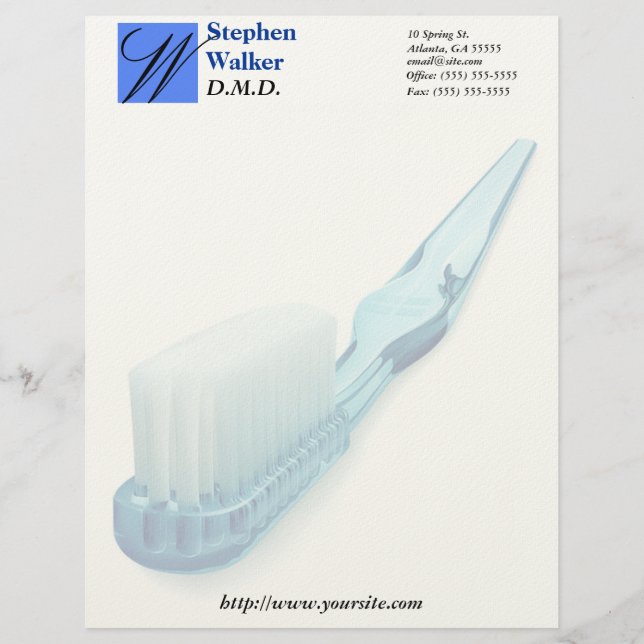 Custom Dentist Stationary Letterhead (Front)