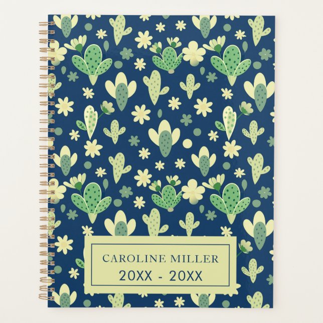 Custom Desert Cactus & Succulent Pattern Planner (Front)