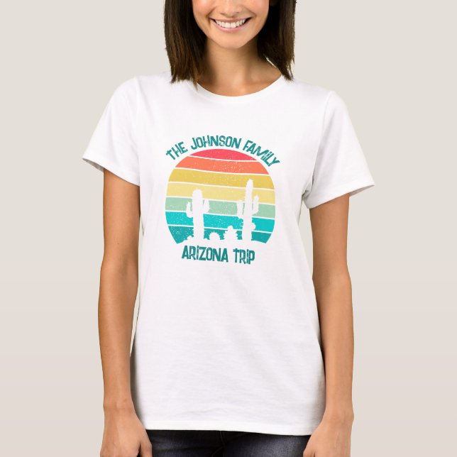 Custom Desert Cactus Sunset Trip Women's T-Shirt (Front)