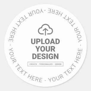 Custom Design and Custom Message Classic Round Sticker