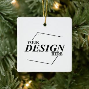 Custom Design Create Your Own Template Ceramic Ornament