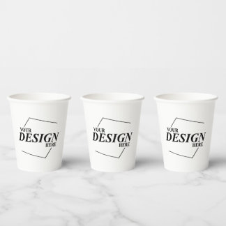 Custom Design Create Your Own Template Paper Cups