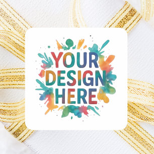 Custom design DIY make your own Square Sticker