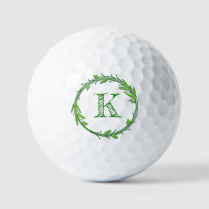 Custom Design Green Personalized Monogram Golf Balls