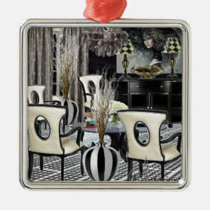 Custom Design Home Interior black lobby Metal Ornament