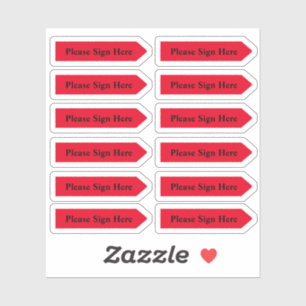 Custom Design Red Arrow Stickers