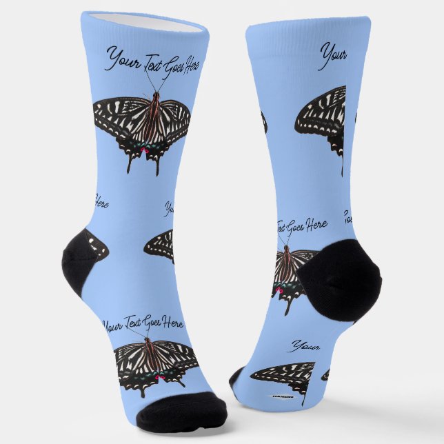 Custom Design Socks Butterflies (Angled)