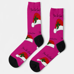 Custom Design Socks Santa hat