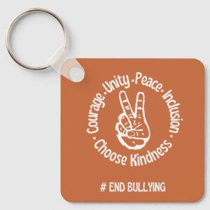 Custom Design: Unity Day Orange Anti Bullying Keychain