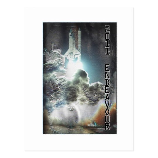 Custom Designed Endeavour Shuttle Launch Postcard