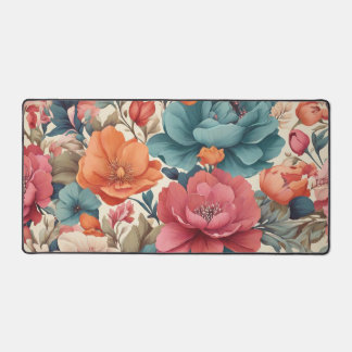 Custom Desk Mat Florals pattern
