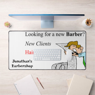 Custom Desk Mat for Salon Owners Barber